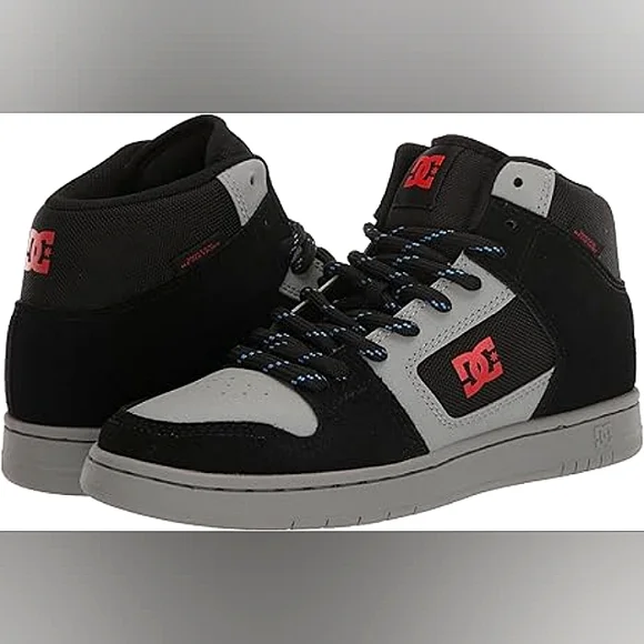 Sold DC Skateboarding Shoes Men's Grey, Black & Red Size 11 - Picture 3 of 7